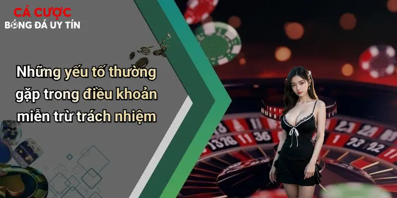 Những yếu tố thường gặp trong điều khoản miễn trừ trách nhiệm