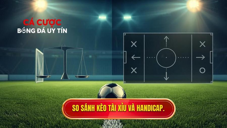 So sánh kèo Tài Xỉu và Handicap.