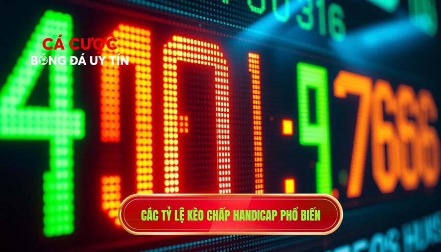 Các tỷ lệ kèo chấp handicap phổ biến